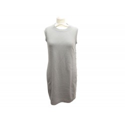 NEUF ROBE CHANEL P50087 M 38 EN CACHEMIRE LAINE & SOIE GRIS CASHMERE DRESS 3000€