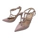 NEUF CHAUSSURES VALENTINO ESCARPINS ROCKSTUD 39 CUIR VIEUX ROSE PINK SHOES 950€