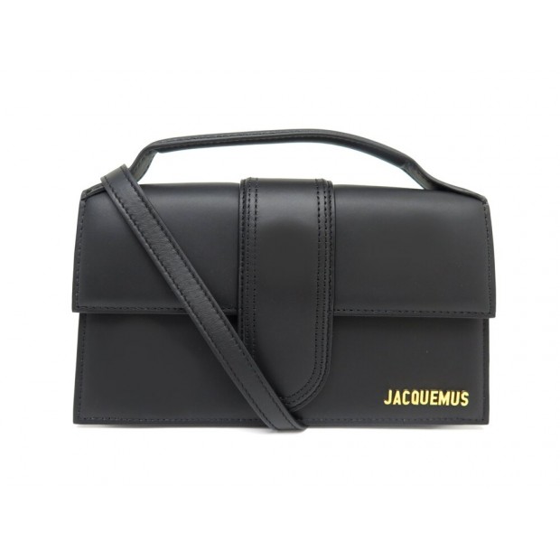 NEUF SAC A MAIN JACQUEMUS LE GRAND BAMBINO 213BA007 CUIR NOIR HANDBAG PURSE 820€