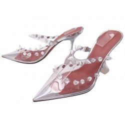 CHAUSSURES AMINA MUADDI ESCARPINS JULIA 40 PVC TRANSPARENT PUMPS SHOES 950€