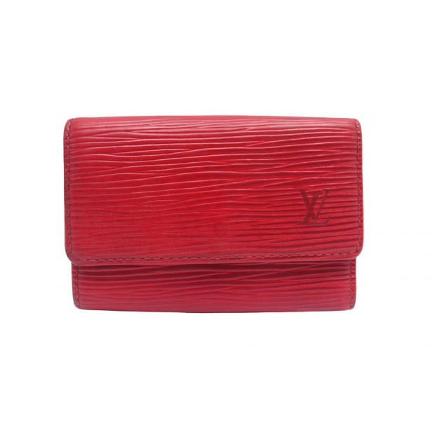 PORTE CLES LOUIS VUITTON MULTICLES 6 M6382E EN CUIR EPI ROUGE KEYS HOLDER 485€