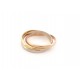 BAGUE CARTIER TRINITY PM 3 ORS CRB4086168 T69 OR JAUNE GRIS ROSE GOLD RING 1540€