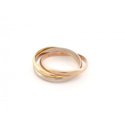 BAGUE CARTIER TRINITY PM 3 ORS CRB4086168 T69 OR JAUNE GRIS ROSE GOLD RING 1540€