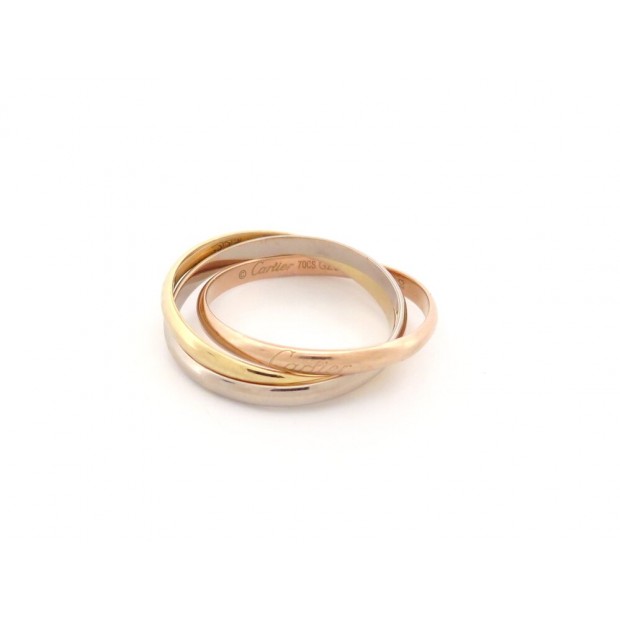 BAGUE CARTIER TRINITY PM 3 ORS CRB4086168 T69 OR JAUNE GRIS ROSE GOLD RING 1540€