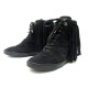 CHAUSSURES LOUIS VUITTON 38.5 BASKETS A TALONS COMPENSES EN DAIM NOIR SHOES 815€