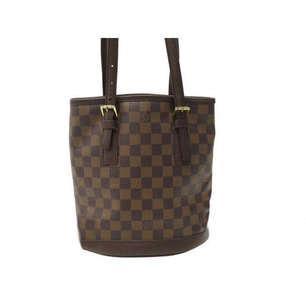 SAC A MAIN LOUIS VUITTON BUCKET MARAIS PM N42240 EN TOILE DAMIER EBENE BAG 1100€