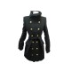 NEUF MANTEAU BALMAIN OFFICIER A CEINTURE BF1UC020WB00 S 36 LAINE NEW COAT 3290€