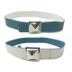 CEINTURE HERMES T90 BOUCLE MEDOR LIEN REVERSIBLE CUIR EPSOM BLEU BLANC BELT 865€