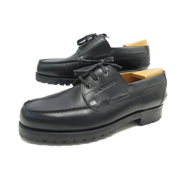 NEUF CHAUSSURES JM WESTON DERBY BATEAU 301 8.5D 42.5 CUIR NOIR LEATHER SHOE 980€