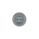 NEUF BROCHE CHANEL RONDE LOGO CC DOME PLEXYGLASS 41MM METAL ARGENTE BROOCH 650€