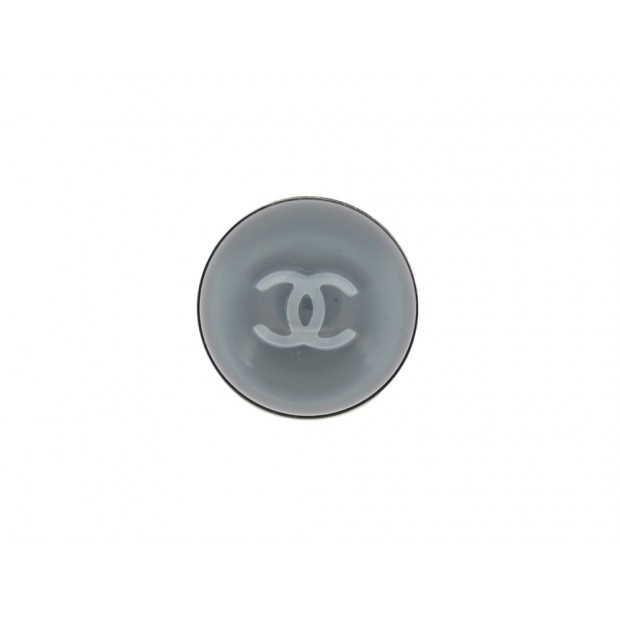 NEUF BROCHE CHANEL RONDE LOGO CC DOME PLEXYGLASS 41MM METAL ARGENTE BROOCH 650€