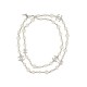 NEUF COLLIER CHANEL SAUTOIR PERLES LOGO CC ARGENTE 102-104 PEARLS NECKLACE