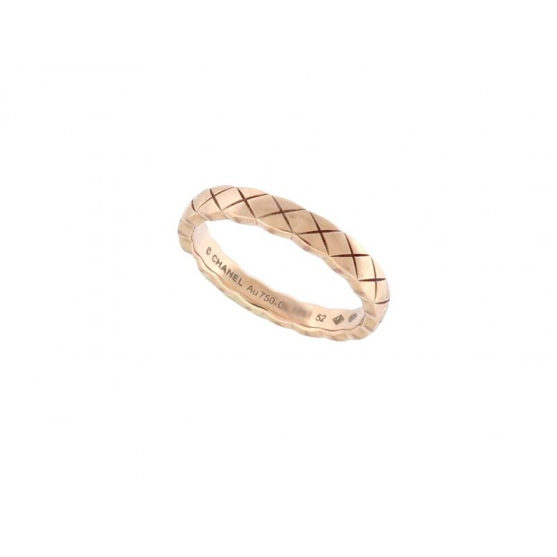 NEUF BAGUE CHANEL COCO CRUSH MINI J11785 EN OR BEIGE ROSE 18K 52 GOLD RING 1640€