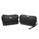 LOT 2 POCHETTES PRADA TOILE RE-NYLON TROUSSES NOIRES CANVAS POUCH CLUTCH 1100€