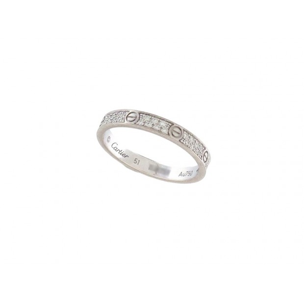 BAGUE CARTIER LOVE PM CRB4218200 FULL PAVE DIAMANTS 0.19CT T51 OR 18K RING 5700€