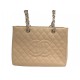 SAC A MAIN CHANEL SHOPPING BAG GM EN CUIR CAVIAR MATELASSE BEIGE HANDBAG 6300€