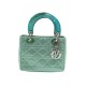 VINTAGE SAC A MAIN CHRISTIAN DIOR LADY SMALL SATIN TURQUOISE HANDBAG PURSE 5100€