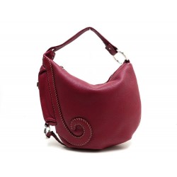 SAC A MAIN FENDI SELLERIA 8BR297 CUIR GRAINE ROUGE HAND BAG RED LEATHER 1600€