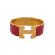 BRACELET HERMES CLIC CLAC H LARGE 19 CM EN EMAIL ROUGE STRAP BANGLE 680€