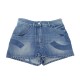 NEUF SHORT CHANEL LOGO CC EN DENIM BLEU P55909V42309 38 M NEW JEAN SHORTS 3150€