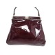 SAC A MAIN SONIA RYKIEL CABAS BOURSE EN CUIR VERNIS BORDEAUX HAND BAG PURSE 450€