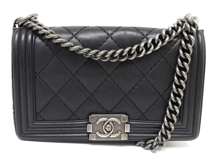 sac a main chanel boy medium a67086 cuir noir