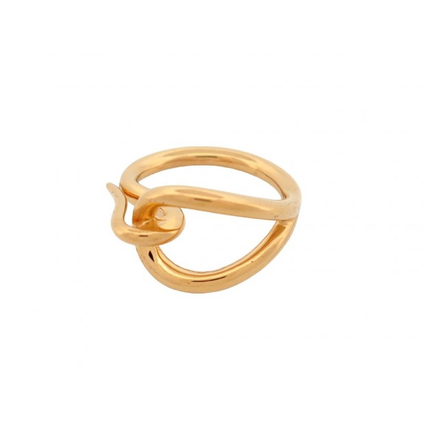 ANNEAU DE FOULARD HERMES JUMBO METAL DORE H601702S00 SCARF GOLDEN RING 250€