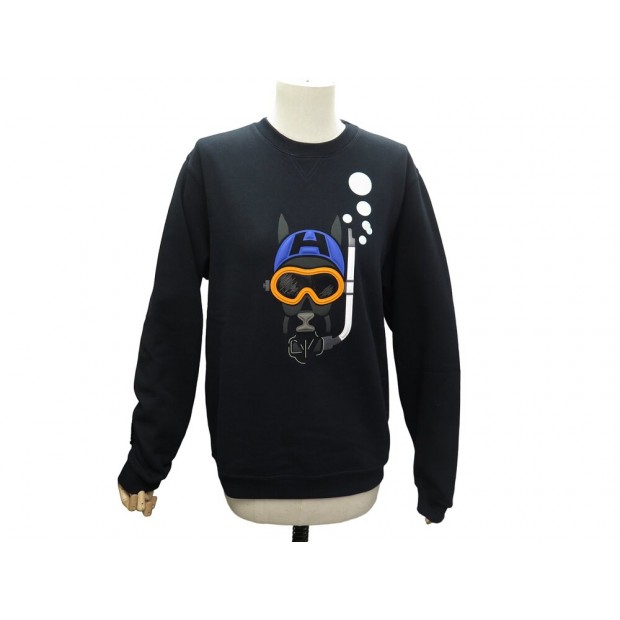 NEUF PULL HERMES SWEAT SCUB H H357810HA01ME M 50 BLEU MARINE NEW SWEATER 1325€