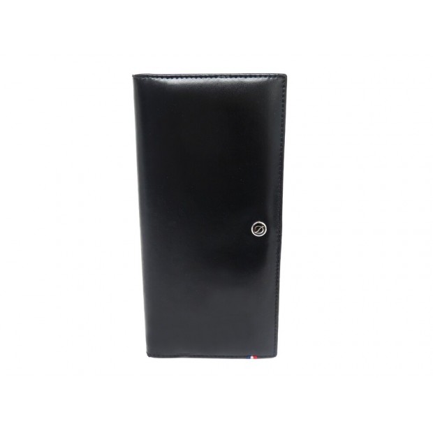 NEUF PORTEFEUILLE ST DUPONT LINE D LONG 180045 CUIR NOIR BOITE BLACK WALLET 450€