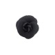 VINTAGE NEUF BROCHE CHANEL CAMELIA TOILE NOIRE + BOITE BLACK CANVAS BROOCH 690€