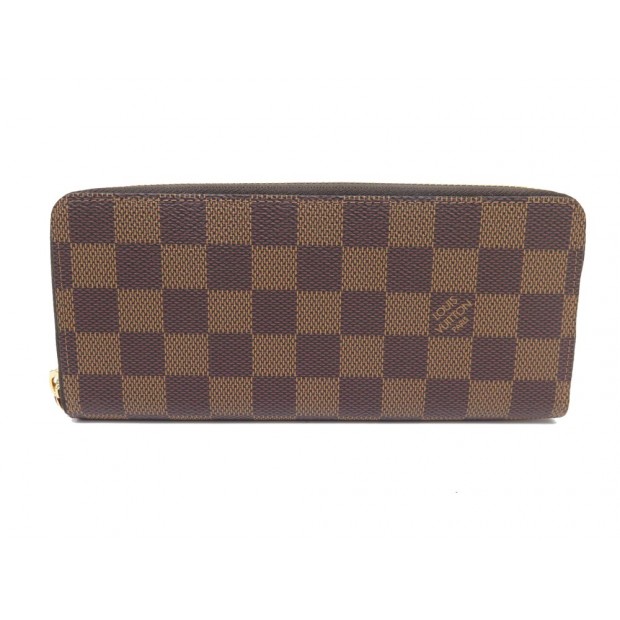 NEUF PORTEFEUILLE LOUIS VUITTON CLEMENCE TOILE DAMIER EBENE N60534 WALLET 485€