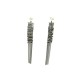 NEUF BOUCLES D'OREILLES PENDANTES DIOR J'ADIOR STRASS METAL ARGENTE EARRING 490€