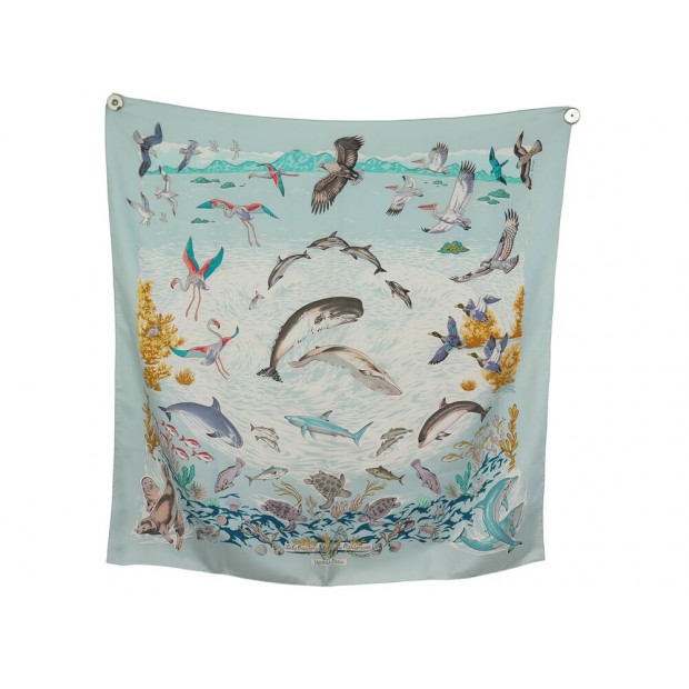 FOULARD HERMES LA VIE PRECIEUSE DE LA MEDITERRANEE CARRE 90 SOIE SILK SCARF 495€