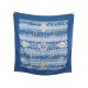 FOULARD HERMES RIVES FERTILES C. HENRY SOIE BLEUE CARRE 90 BLUE SILK SCARF 495€