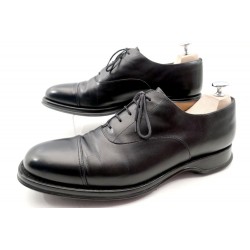 CHAUSSURES CHURCH'S DUDLEY RICHELIEU BOUT DROIT 10F 44 EN CUIR NOIR SHOES 590€