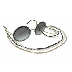 NEUF LUNETTES DE SOLEIL CHANEL CHAINES PERLES 4245 DORE ETUI SUNGLASSES 750€