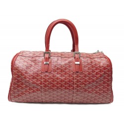 NEUF SAC A MAIN GOYARD CROISIERE 50 DE VOYAGE TOILE ROUGE BAGAGE NEW TRAVEL BAG