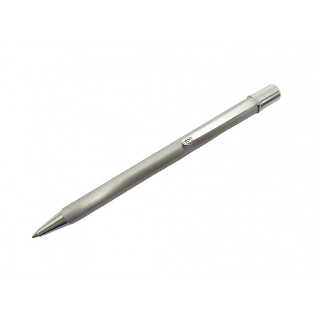 STYLO BILLE MUST DE CARTIER II TRINITY EN ACIER BROSSE STEEL BALLPOINT PEN 385€