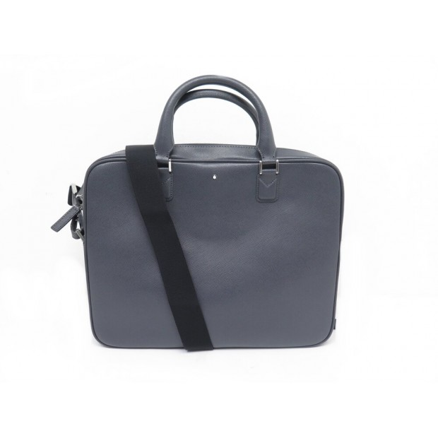 NEUF PORTE DOCUMENTS MONTBLANC EN CUIR SARTORIAL GRIS 116758 BRIEFCASE BAG 1050€