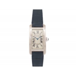 NEUF MONTRE CARTIER TANK AMERICAINE PM 2489 33M OR BLANC 18K QUARTZ WATCH 12000€