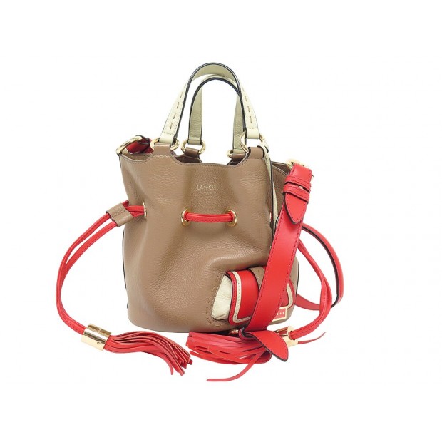 SAC A MAIN LANCEL PREMIER FLIRT PM A10530 CUIR BEIGE BANDOULIERE HAND BAG 675€