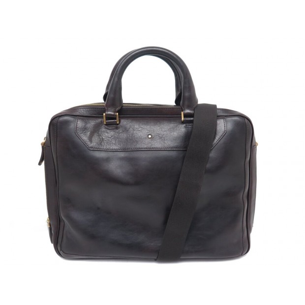 NEUF SACOCHE MONTBLANC SLIM HERITAGE DARK BROWN 116808 BANDOULIERE NEW BAG 1450€