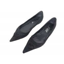 CHAUSSURES CHRISTIAN DIOR BALLERINES TOILE MONOGRAMME ET SEQUINS 36 SHOES 890€