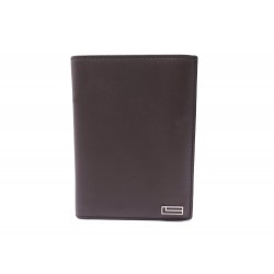 NEUF PORTEFEUILLE LANCEL A07230 PORTE CARTES EN CUIR MARRON CARTES WALLET 225€