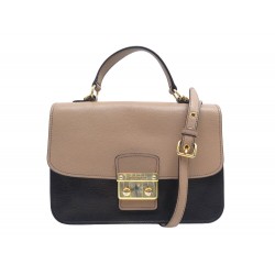 SAC A MAIN MIU MIU CONFIDENTIAL CUIR BICOLORE BANDOULIERE HAND BAG PURSE 2300€