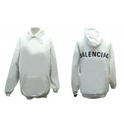 NEUF PULL BALENCIAGA SWEAT A CAPUCHE LOGO 518215 M OVERSIZE 52 NEW HOODIE 895€