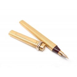 STYLO PLUME CARTIER TRINITY EN PLAQUE OR + ECRIN FOUNTAIN PEN GOLD PLATED 700€