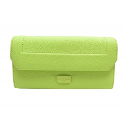 NEUF PORTEFEUILLE LANCEL NINON A09986 CUIR VERT GREEN LEATHER NEW WALLET 210€