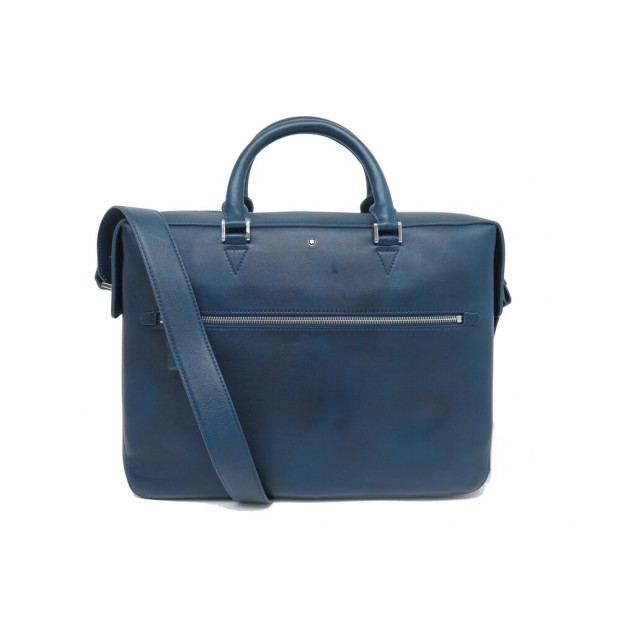 NEUF SACOCHE MONTBLANC MEISTERSTUCK SFUMATO MEDIUM BLEU PETROL 118331 BAG 1800€