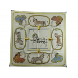 NEUF FOULARD HERMES GRAND APPARAT JACQUES EUDEL CARRE 90 SOIE SILK SCARF 495€